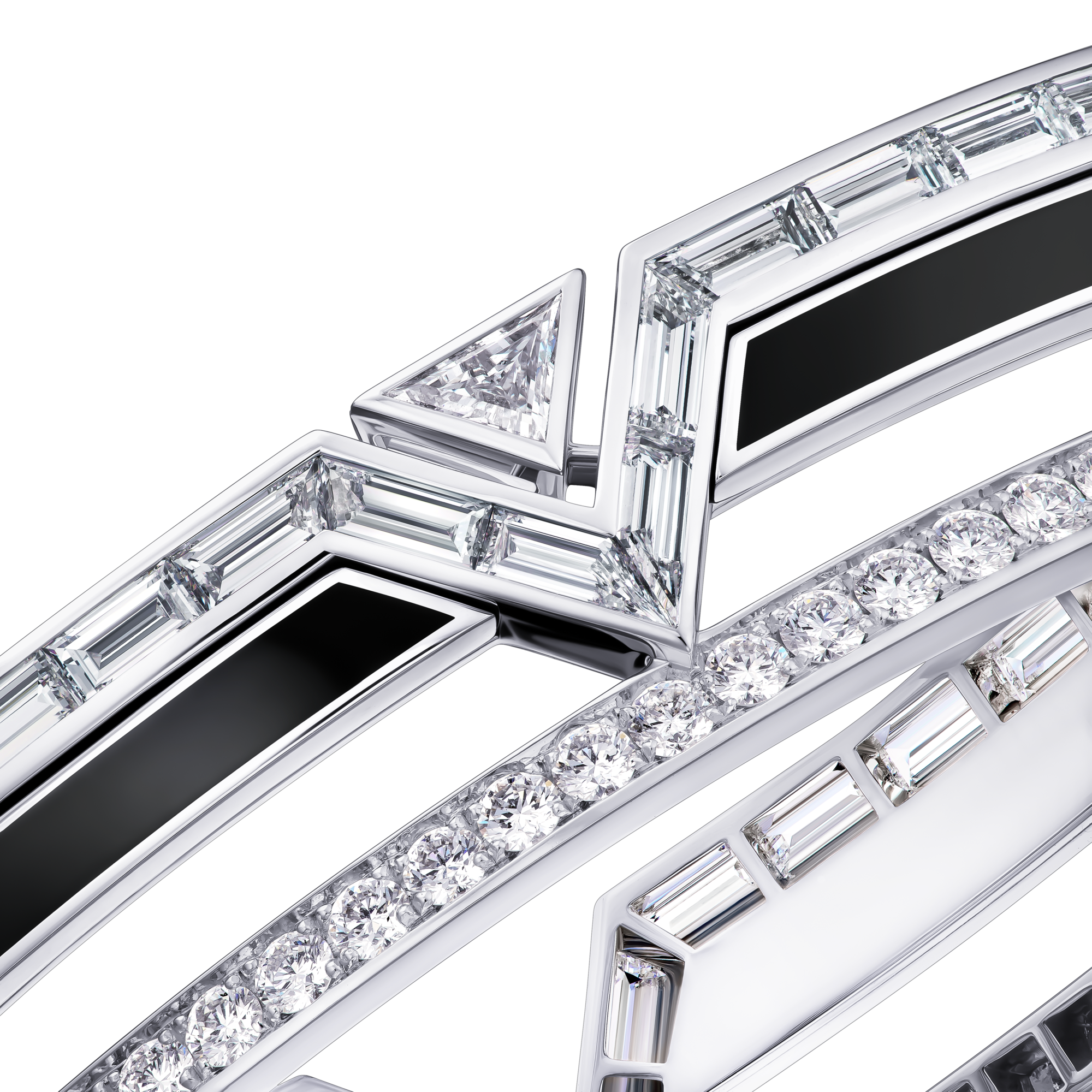  Joalheira Pulseiras Pure V Bracelet, White Gold, Black Lacquer and Diamonds | Louis Vuitton ® (Zoom no Produto)