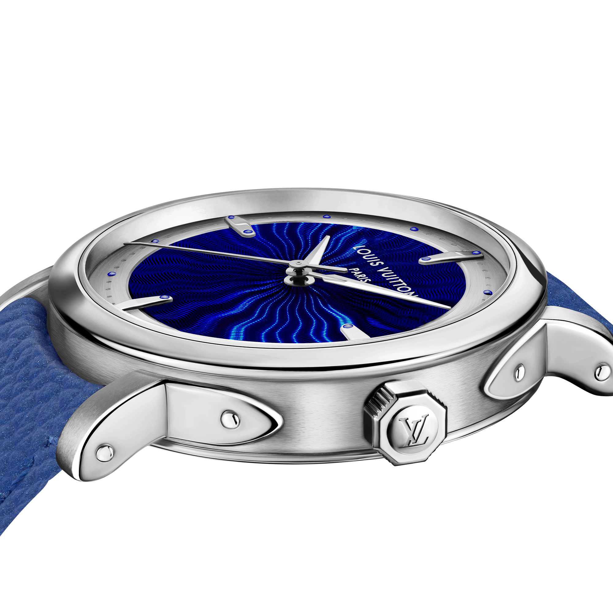  Todos os Relógios } Relógio Louis Vuitton Escale, Movimento Automático, 39 mm, em Platina | Louis Vuitton ® (Zoom no Produto)