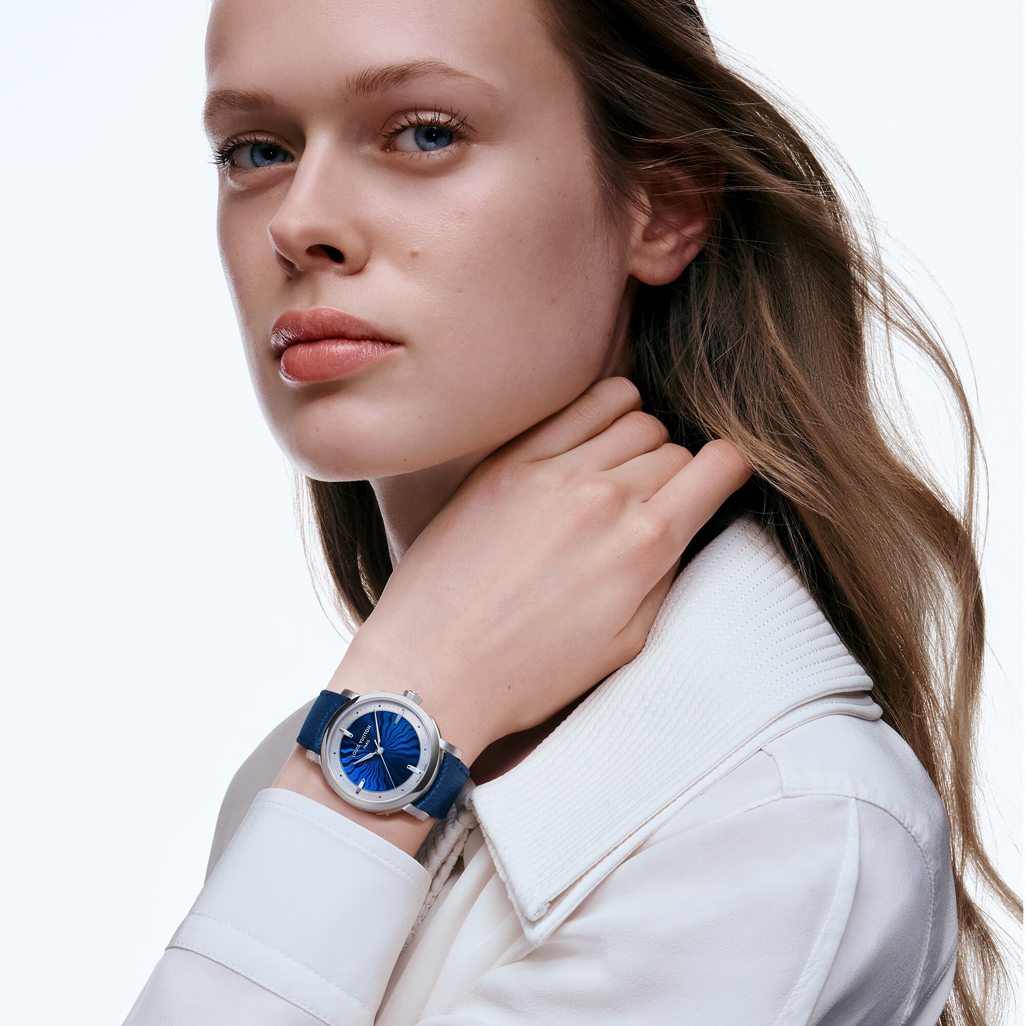  Todos os Relógios } Relógio Louis Vuitton Escale, Movimento Automático, 39 mm, em Platina | Louis Vuitton ® (Zoom no Produto)