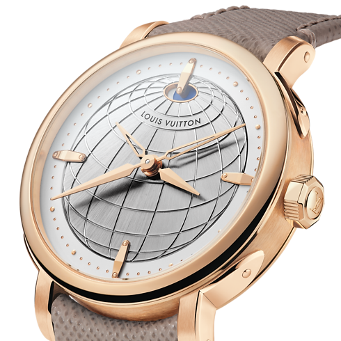 Todos os Relógios } Relógio Louis Vuitton Escale Twin Zone, Movimento Automático, 40 mm, Ouro Rosa | Louis Vuitton ® (Zoom no Produto)