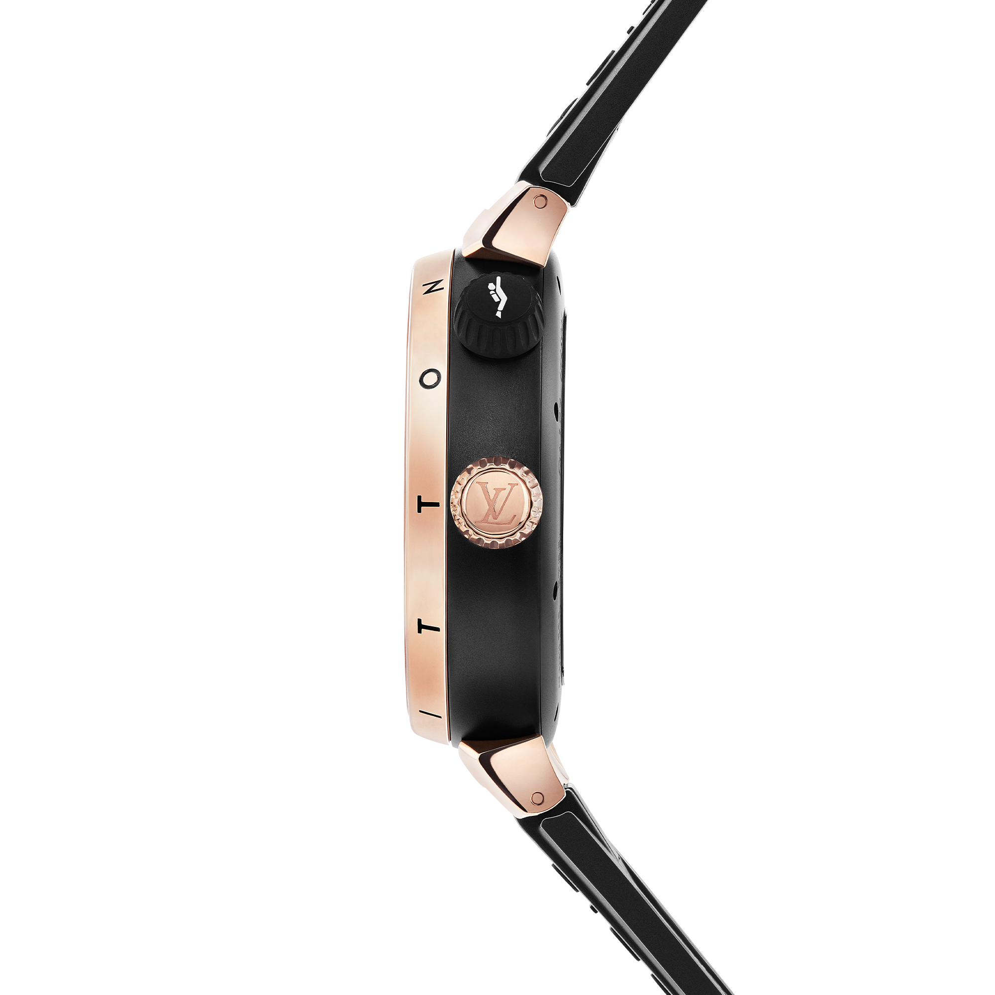  Todos os Relógios } Relógio Tambour Street Diver com Movimento Automático e 44 mm de Diâmetro em Aço e Ouro Rosa | Louis Vuitton ® (Zoom no Produto)