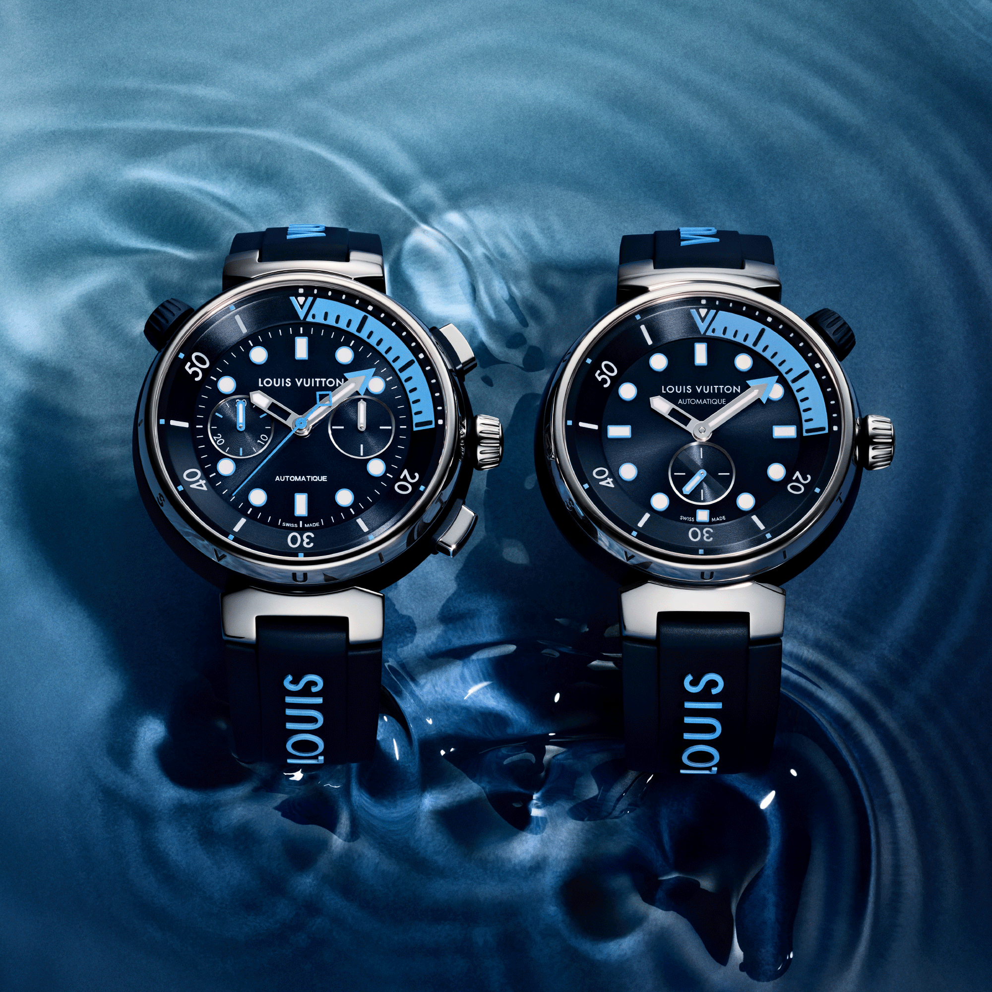 Louis Vuitton腕時計⌚ LOUIS VUITTON Louis Vuitton Tambour Diving Watch Stainless Steel