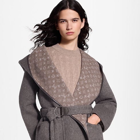 Ready-to-Wear Casacos e Jaquetas Reversible Hooded Wrap Coat | Louis Vuitton ® (Zoom no Produto)