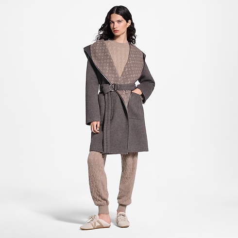 Ready-to-Wear Casacos e Jaquetas Reversible Hooded Wrap Coat | Louis Vuitton ® (Zoom no Produto)
