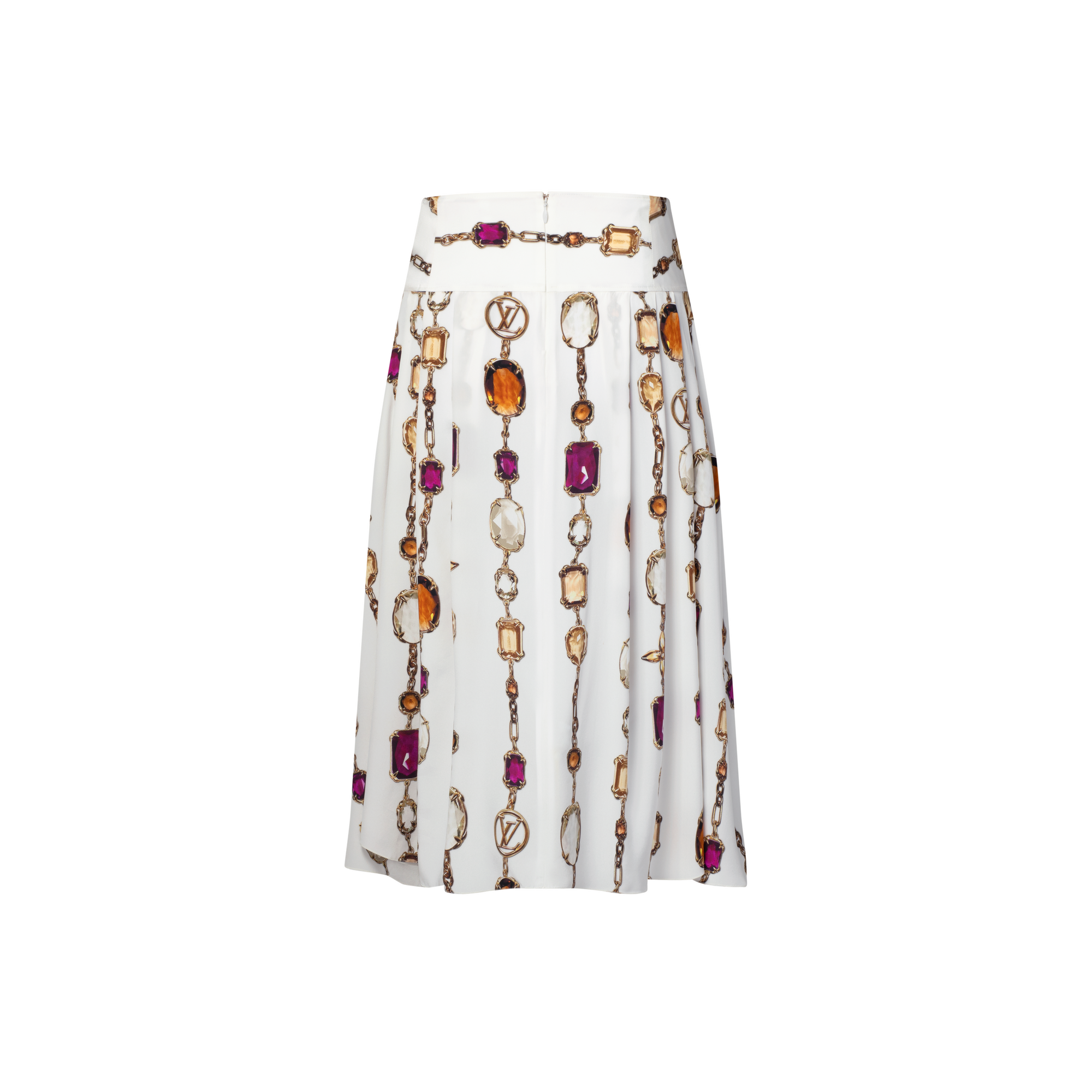  Ready-to-Wear Saias e Shorts Saia Midi com Estampa de Colares | Louis Vuitton ® (Zoom no Produto)