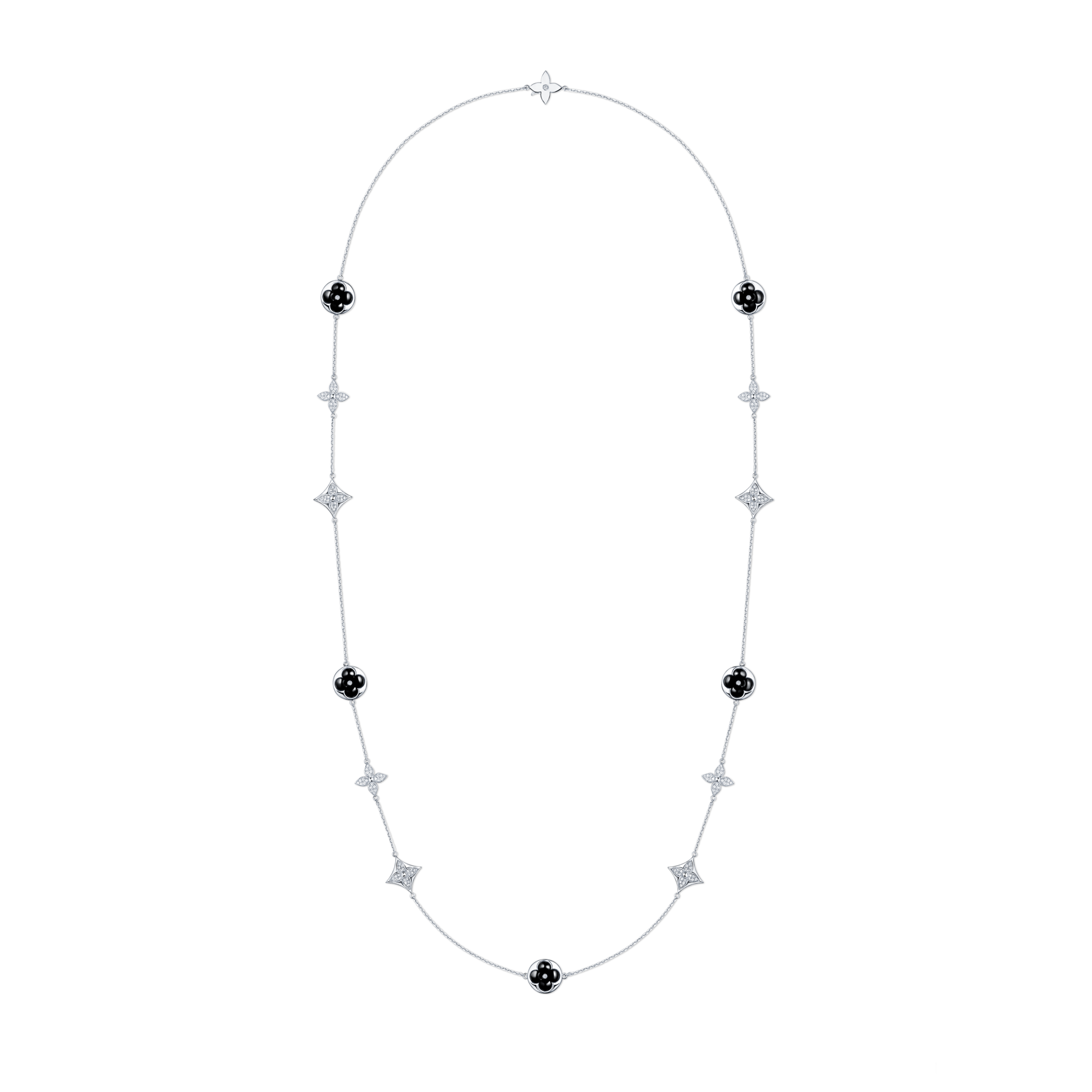  Categorias Todas as Joias Sautoir Color Blossom em Ouro Branco, Ônix e Diamantes | Louis Vuitton ® (Zoom no Produto)