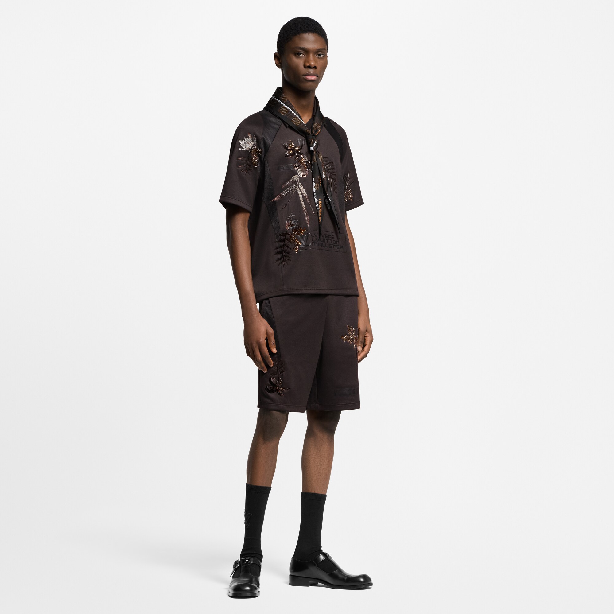  Ready-to-Wear Todas as Roupas Short de Jersey Bordado | Louis Vuitton ® (Zoom no Produto)