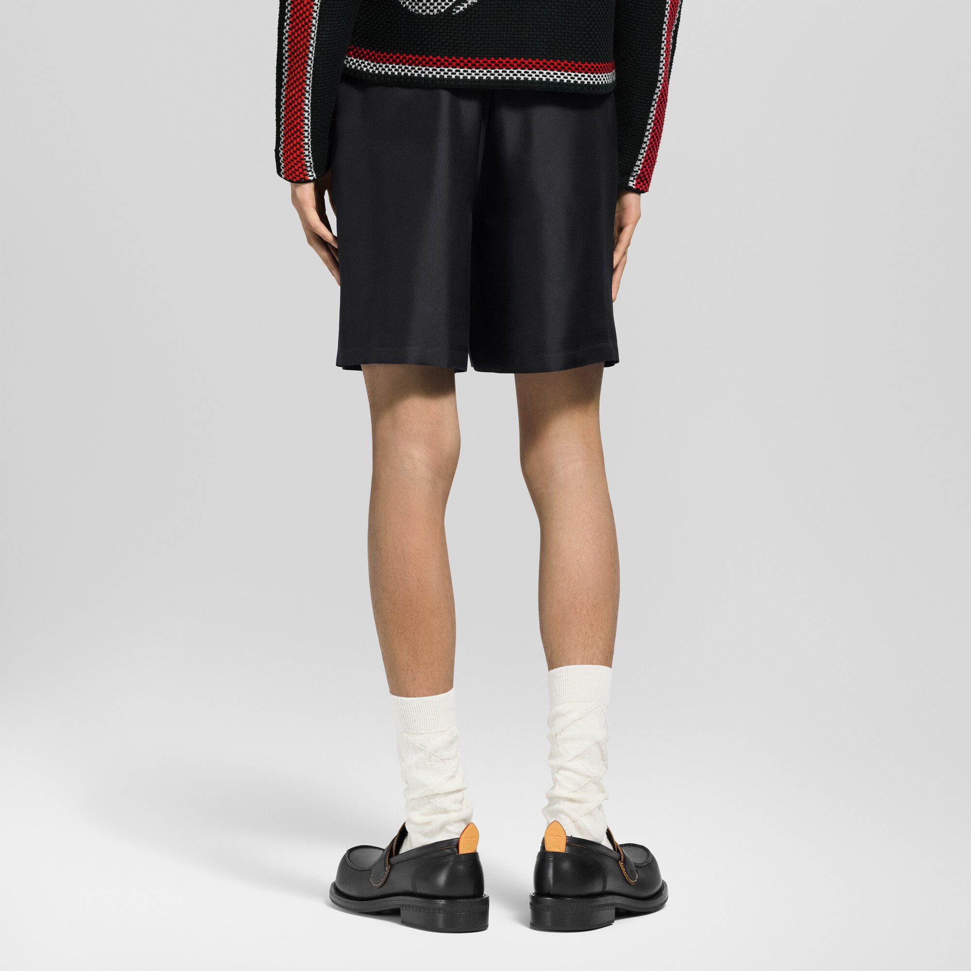  Ready-to-Wear Calças Short de Seda com Assinatura Estampada | Louis Vuitton ® (Zoom no Produto)