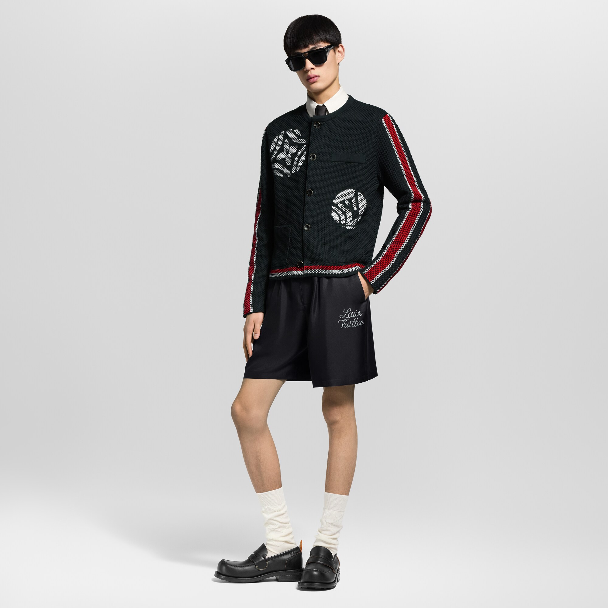  Ready-to-Wear Calças Short de Seda com Assinatura Estampada | Louis Vuitton ® (Zoom no Produto)