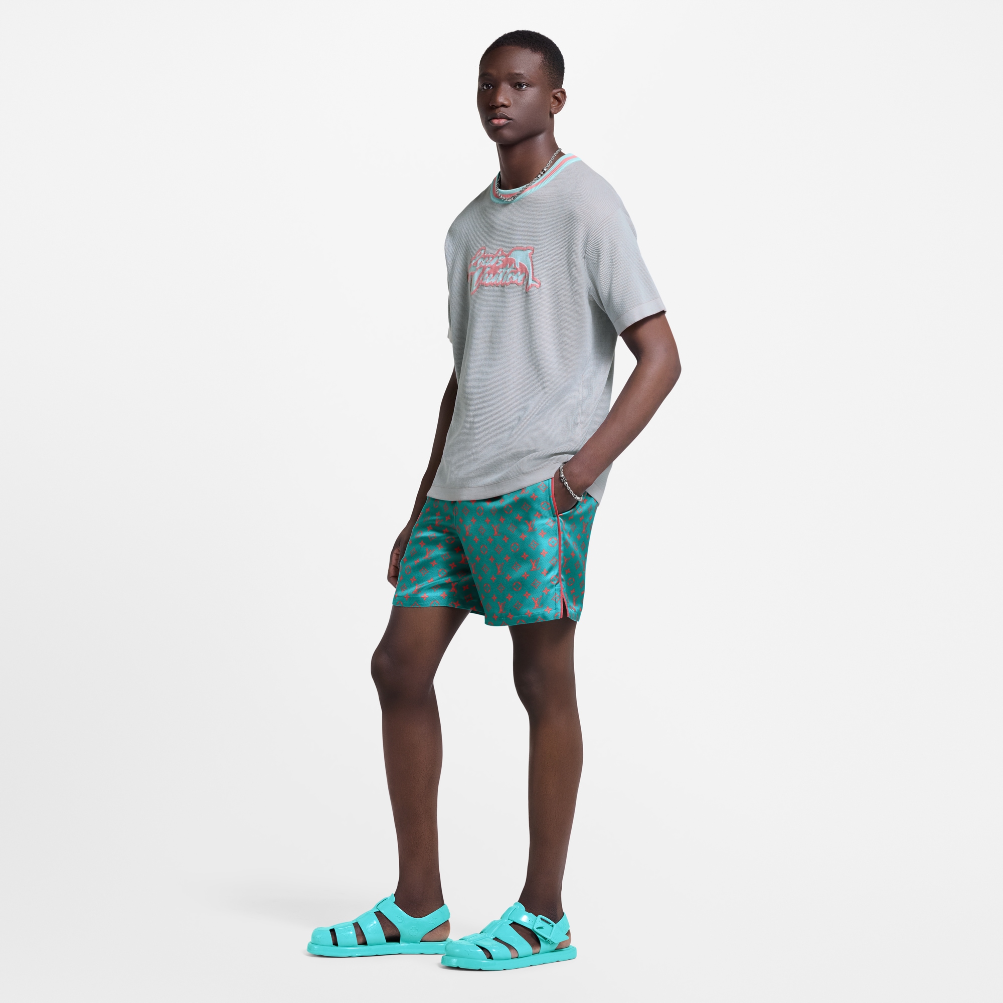  Ready-to-Wear Calças Short de Seda com Monogram | Louis Vuitton ® (Zoom no Produto)