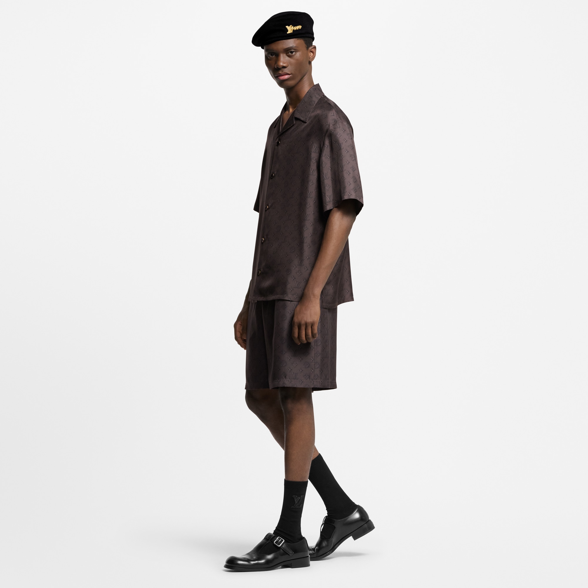  Ready-to-Wear Calças Short de Seda Estampada com Monogram | Louis Vuitton ® (Zoom no Produto)