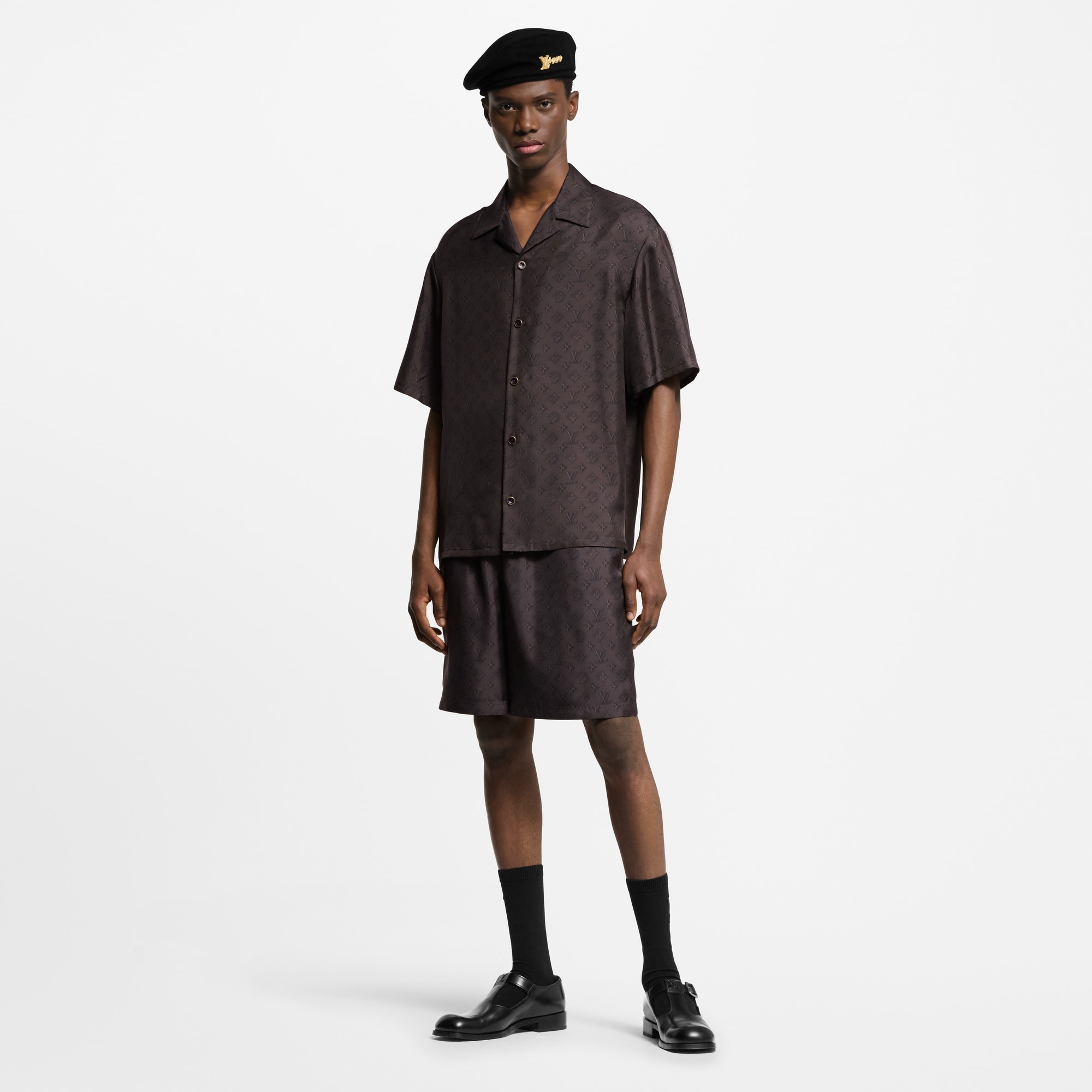  Ready-to-Wear Calças Short de Seda Estampada com Monogram | Louis Vuitton ® (Zoom no Produto)