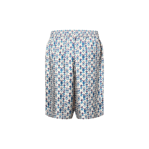 Ready-to-Wear Calças Short de Seda Estampado com o Monogram | Louis Vuitton ® (Zoom no Produto)