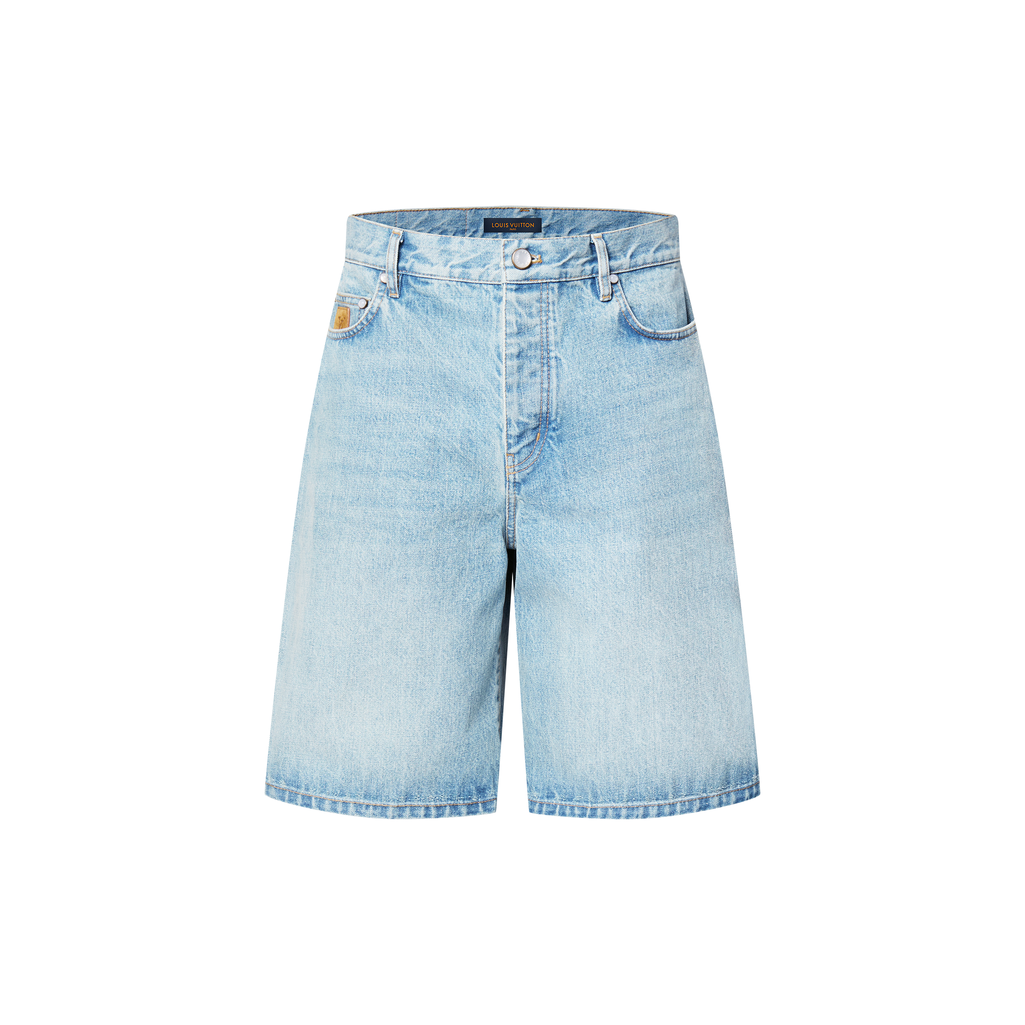  Ready-to-Wear Roupas em Denim Short Jeans com Assinatura LV | Louis Vuitton ® (Zoom no Produto)