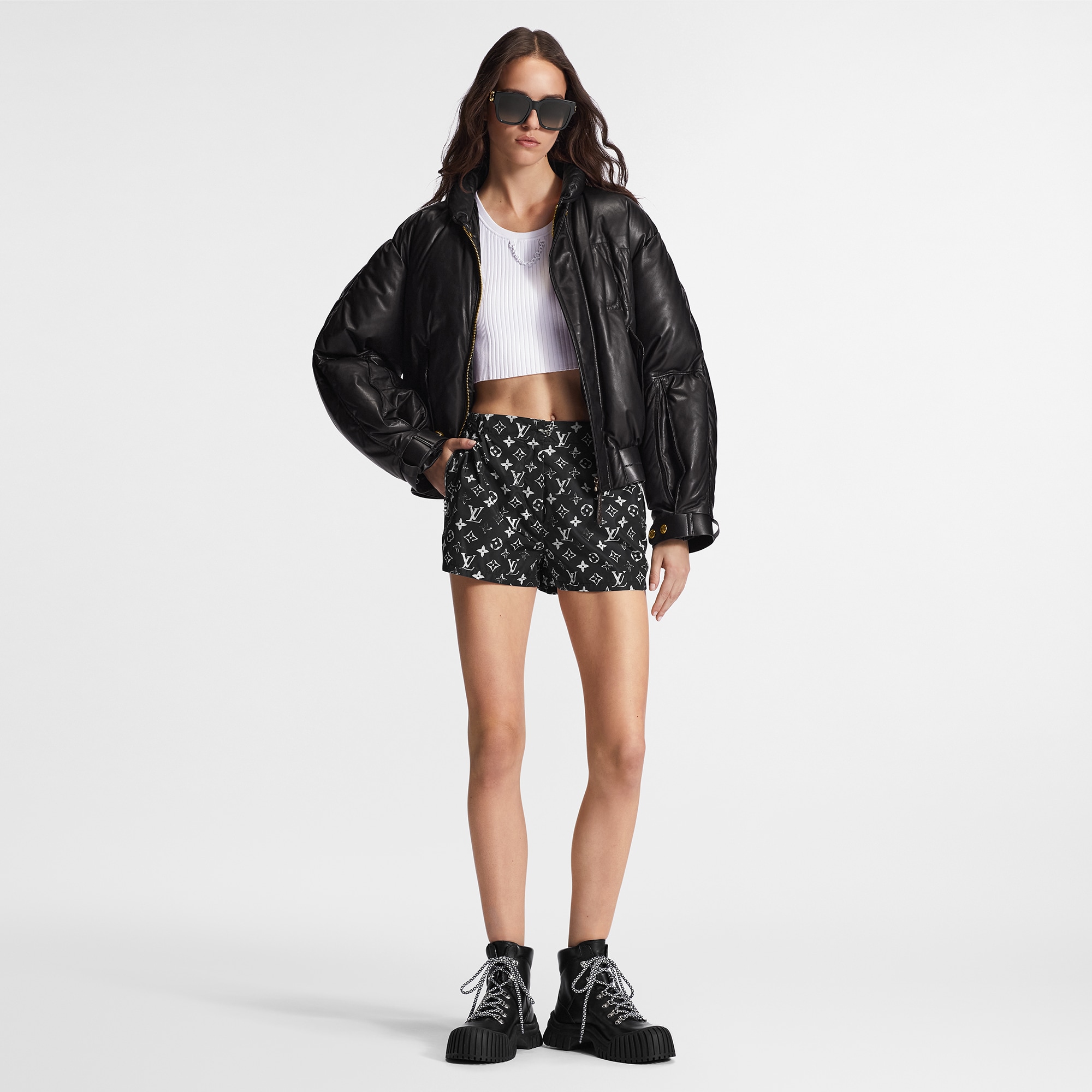  Ready-to-Wear Saias e Shorts Shorts Stencil-effect Monogram | Louis Vuitton ® (Zoom no Produto)