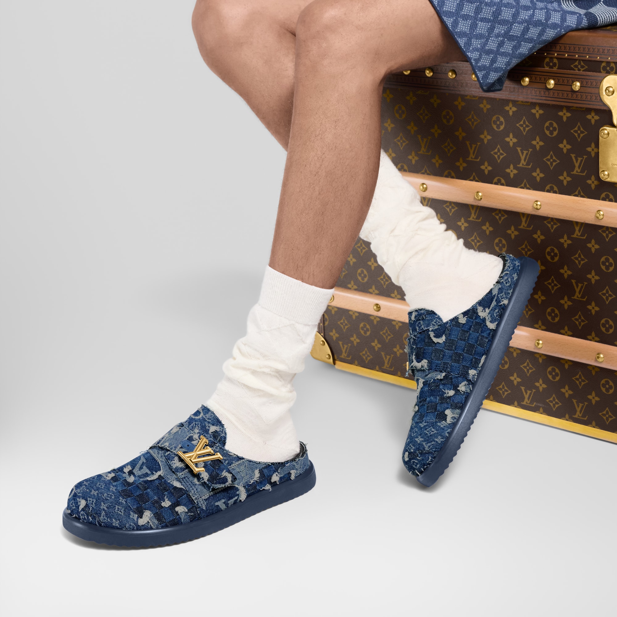  Sapatos Seleção Completa Slipper LV Easy | Louis Vuitton ® (Zoom no Produto)
