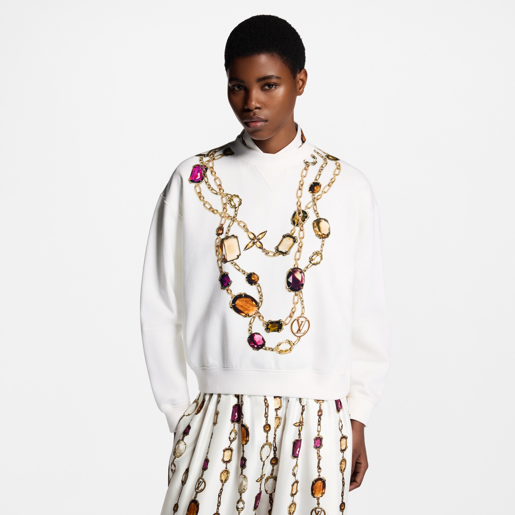  Ready-to-Wear Blusas Suéter com Estampa de Colares | Louis Vuitton ® (Zoom no Produto)