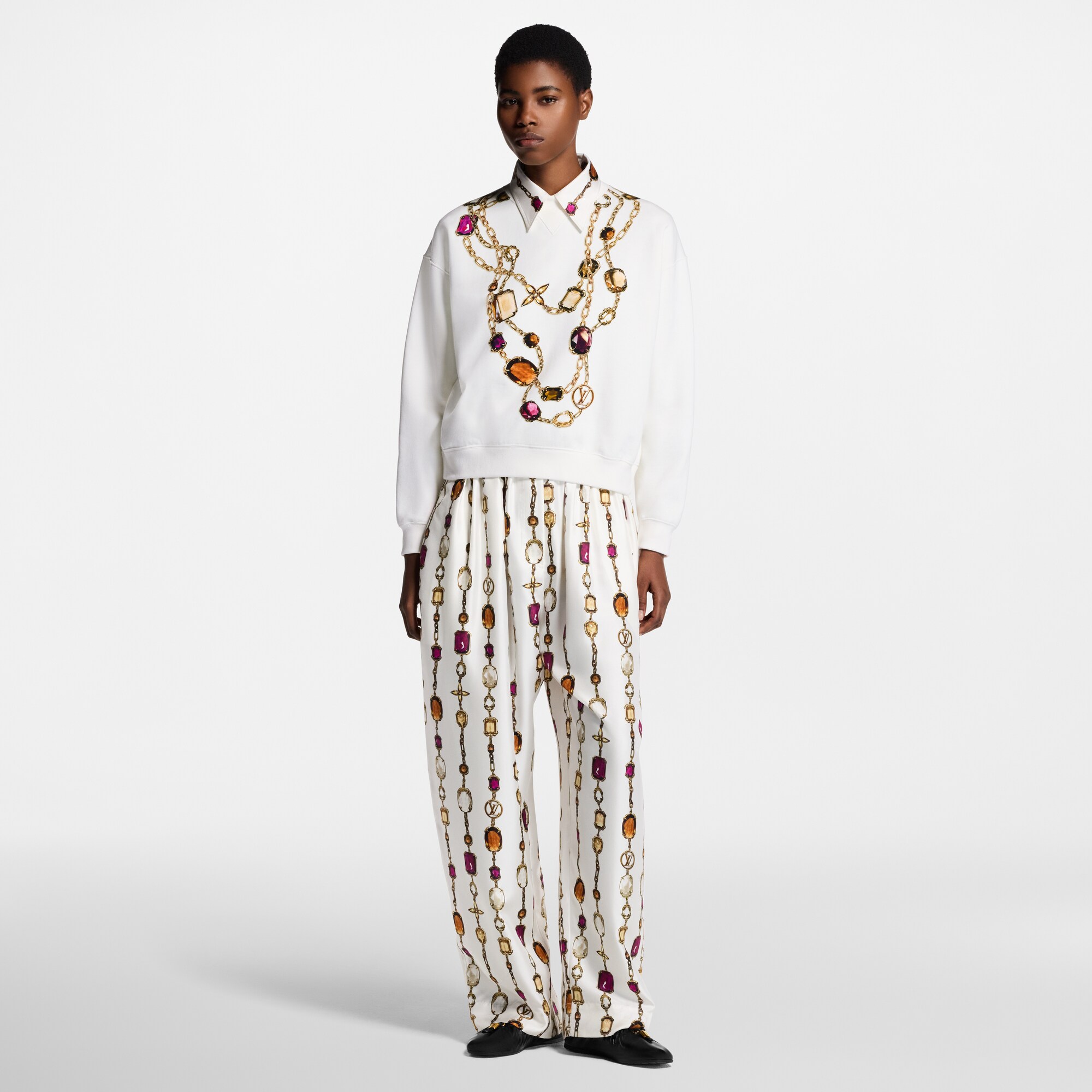  Ready-to-Wear Blusas Suéter com Estampa de Colares | Louis Vuitton ® (Zoom no Produto)