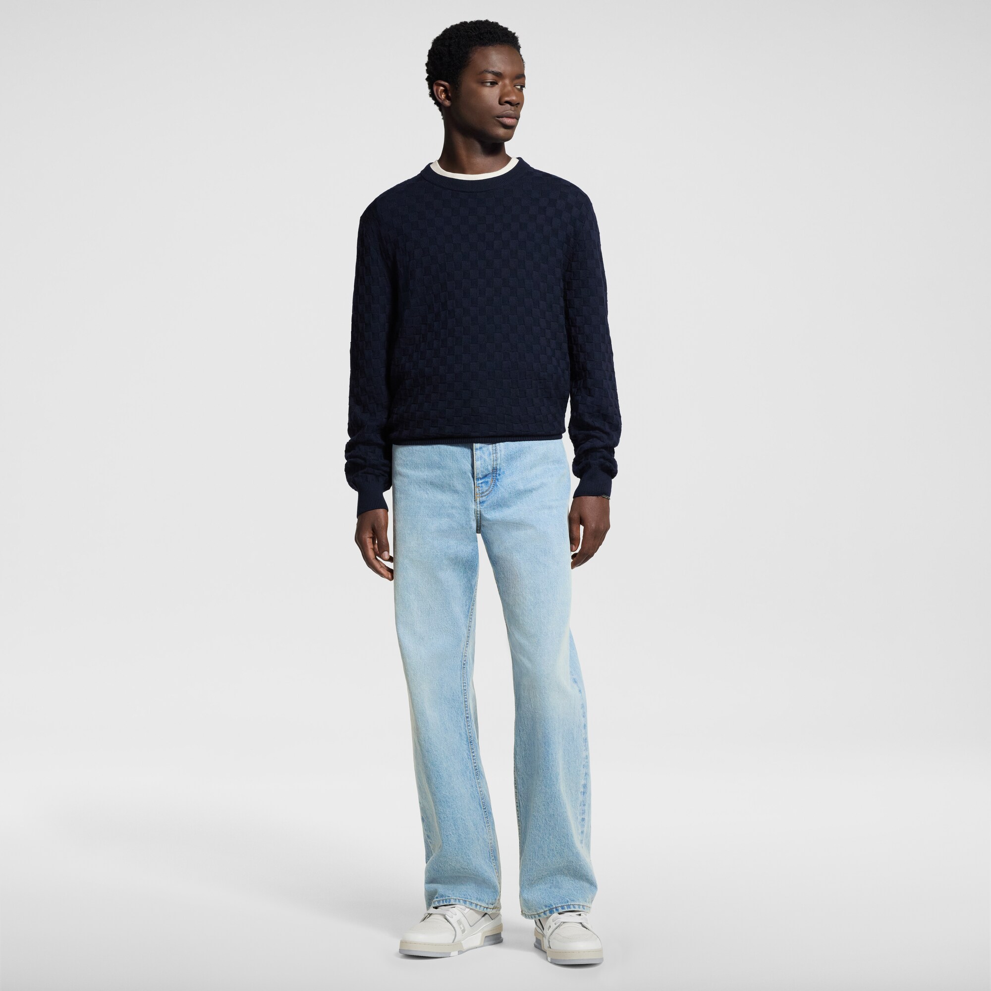  Ready-to-Wear Malhas e Moletons Suéter Damier Signature | Louis Vuitton ® (Zoom no Produto)