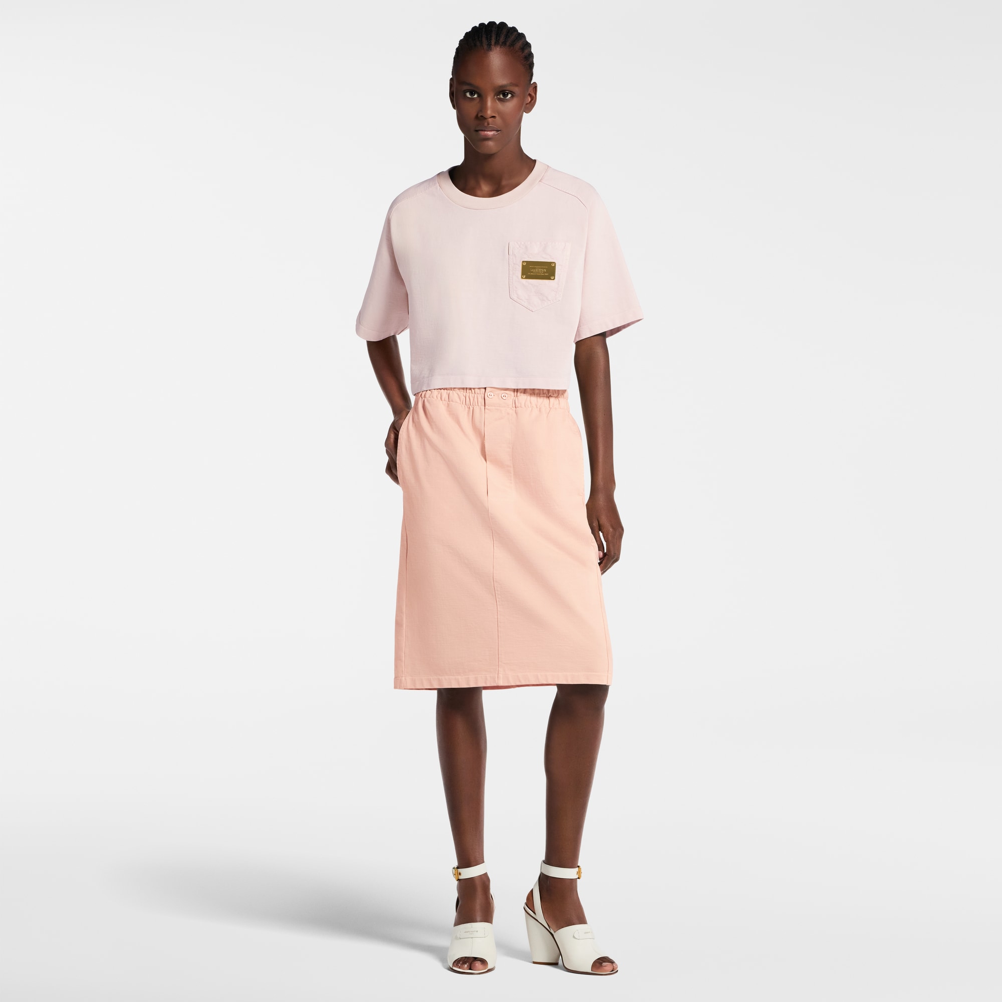  Ready-to-Wear Blusas Top Cropped com Assinatura no Bolso | Louis Vuitton ® (Zoom no Produto)