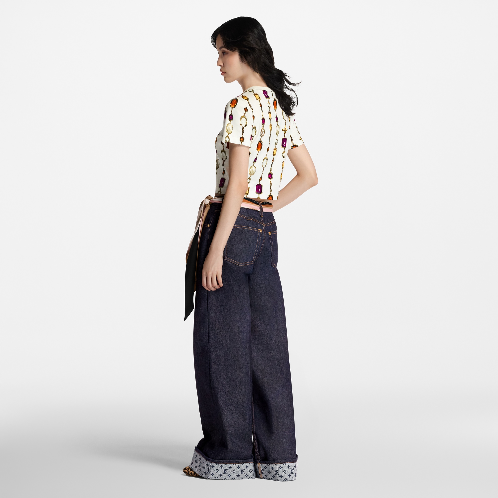  Ready-to-Wear Blusas Top Cropped com Estampa de Colares | Louis Vuitton ® (Zoom no Produto)