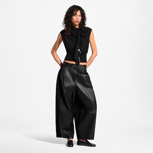 Ready-to-Wear Tops e Camisas Top Lavallière com Detalhes Monogram | Louis Vuitton ® (Zoom no Produto)