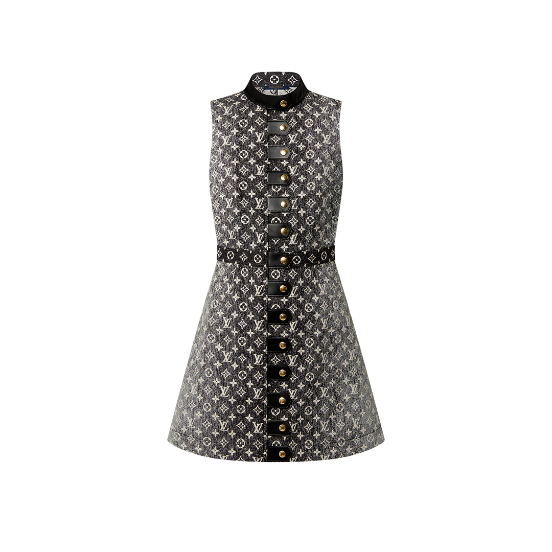 Vestidos Louis Vuitton Monogram Fil Coup Denim Dress Ready-to-Wear 1AHHXM LOUIS  VUITTON