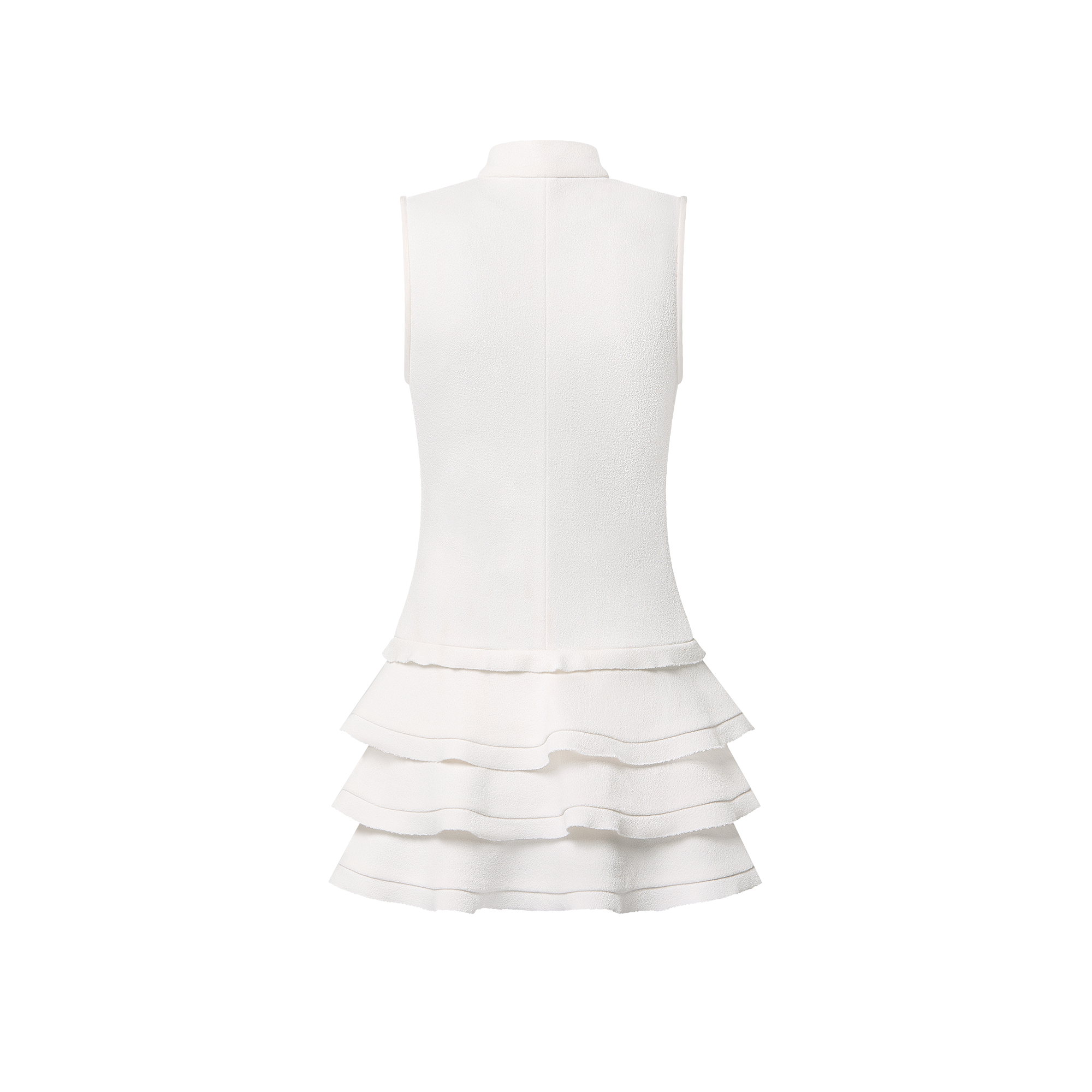  Ready-to-Wear Vestidos Vestido com Babados e Cintura Baixa | Louis Vuitton ® (Zoom no Produto)