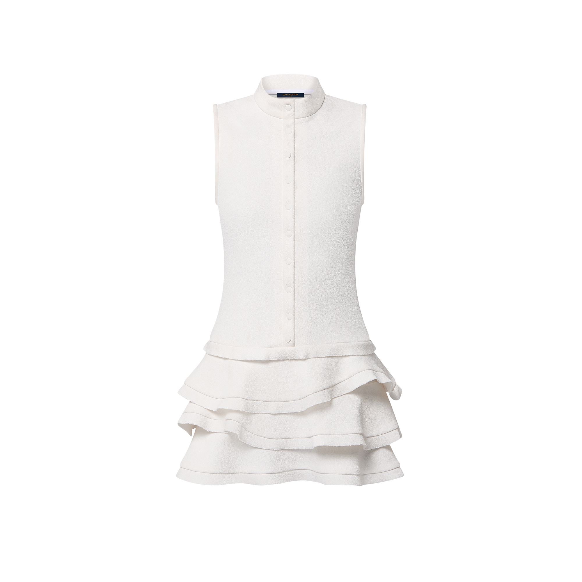  Ready-to-Wear Vestidos Vestido com Babados e Cintura Baixa | Louis Vuitton ® (Zoom no Produto)