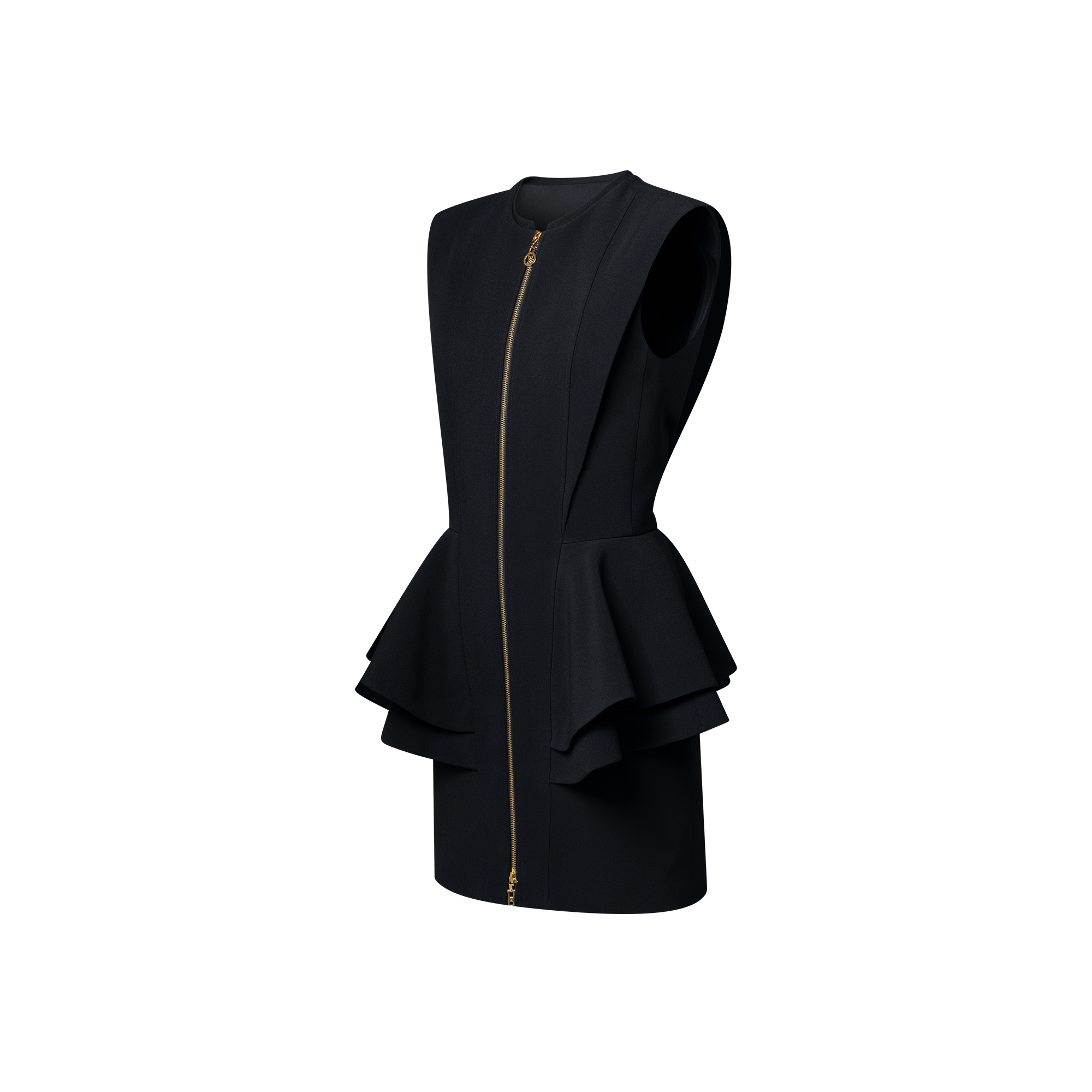  Ready-to-Wear Vestidos Vestido com Zíper e Peplum | Louis Vuitton ® (Zoom no Produto)