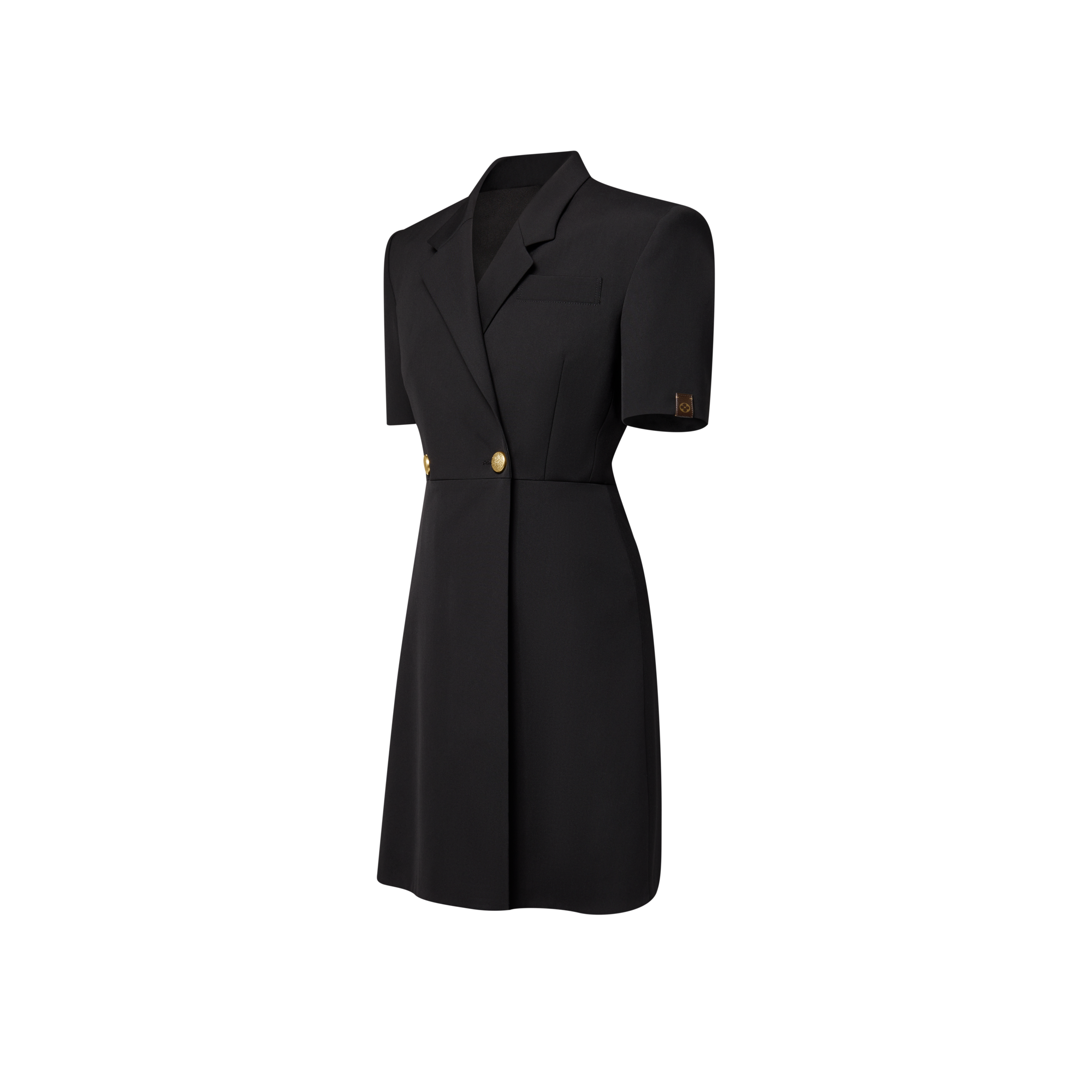  Ready-to-Wear Vestidos Vestido de Amarrar de Alfaiataria com Manga Curta | Louis Vuitton ® (Zoom no Produto)