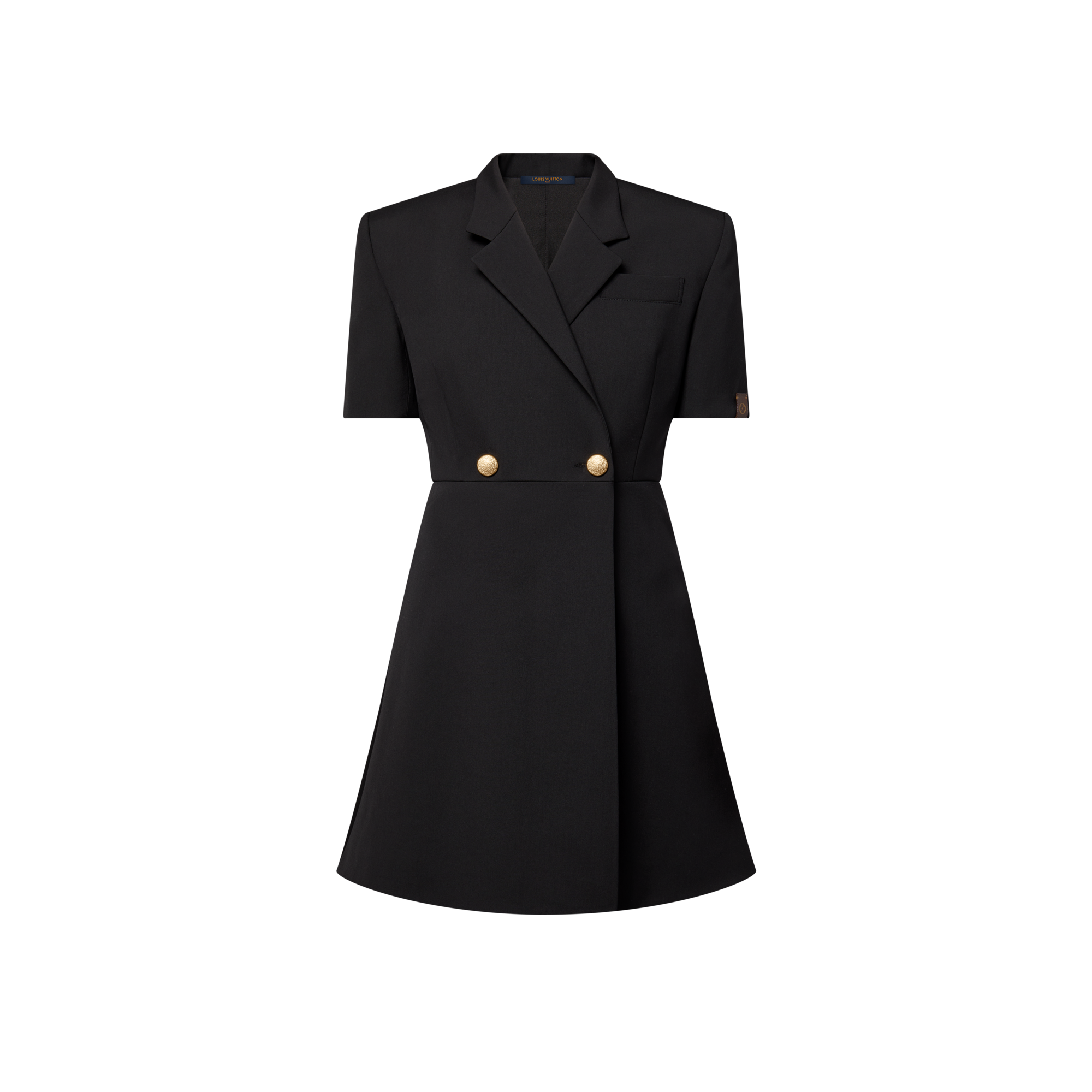  Ready-to-Wear Vestidos Vestido de Amarrar de Alfaiataria com Manga Curta | Louis Vuitton ® (Zoom no Produto)