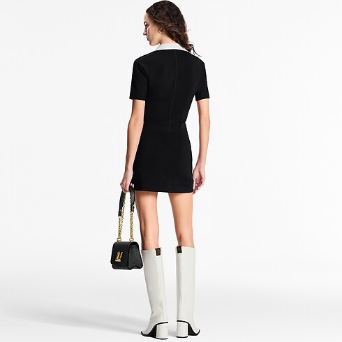Ready-to-Wear Vestidos Vestido em Jersey Tecnológico com Gola Peter Pan | Louis Vuitton ® (Zoom no Produto)