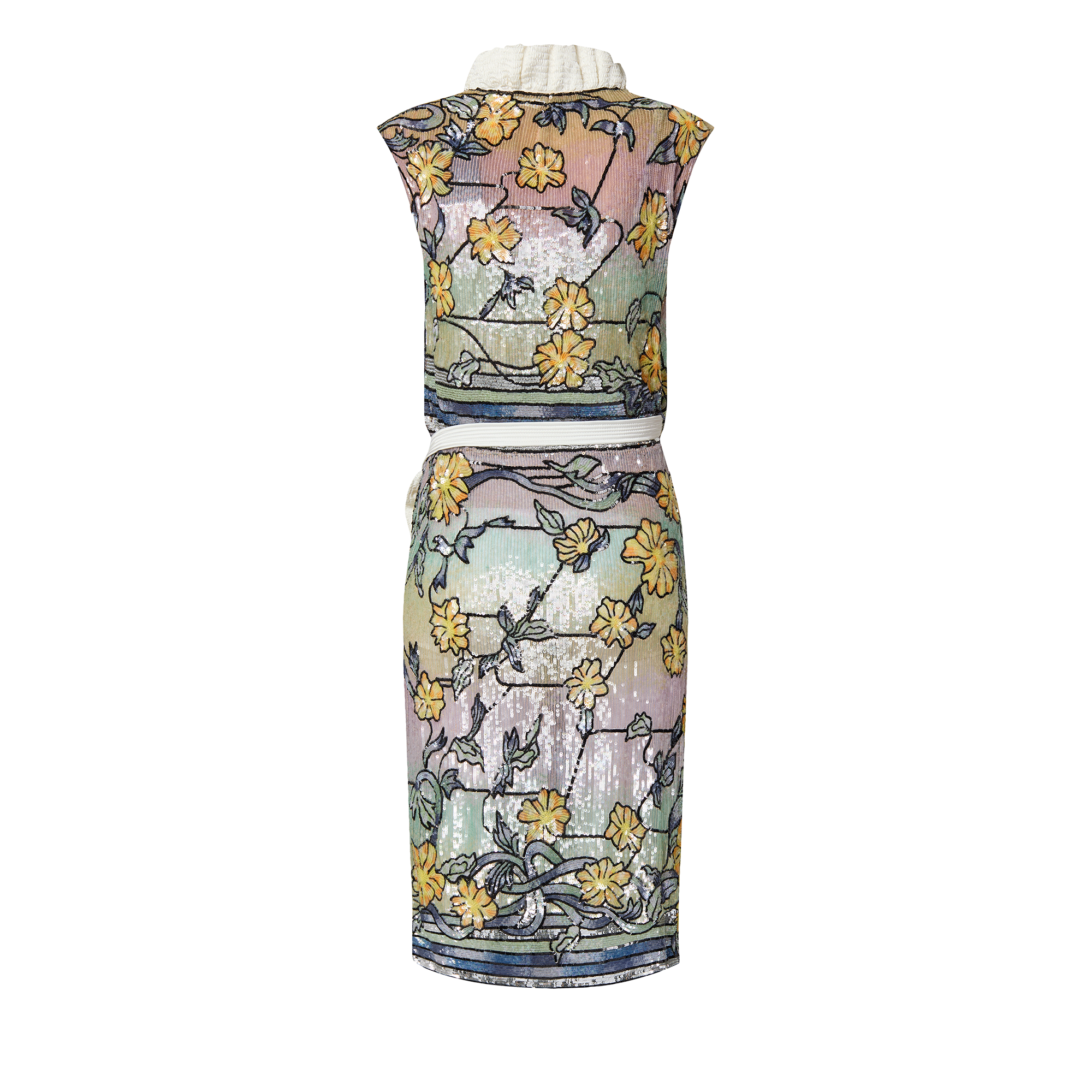  Ready-to-Wear Vestidos Vestido-Envelope com Babados e Paetês Asnières | Louis Vuitton ® (Zoom no Produto)