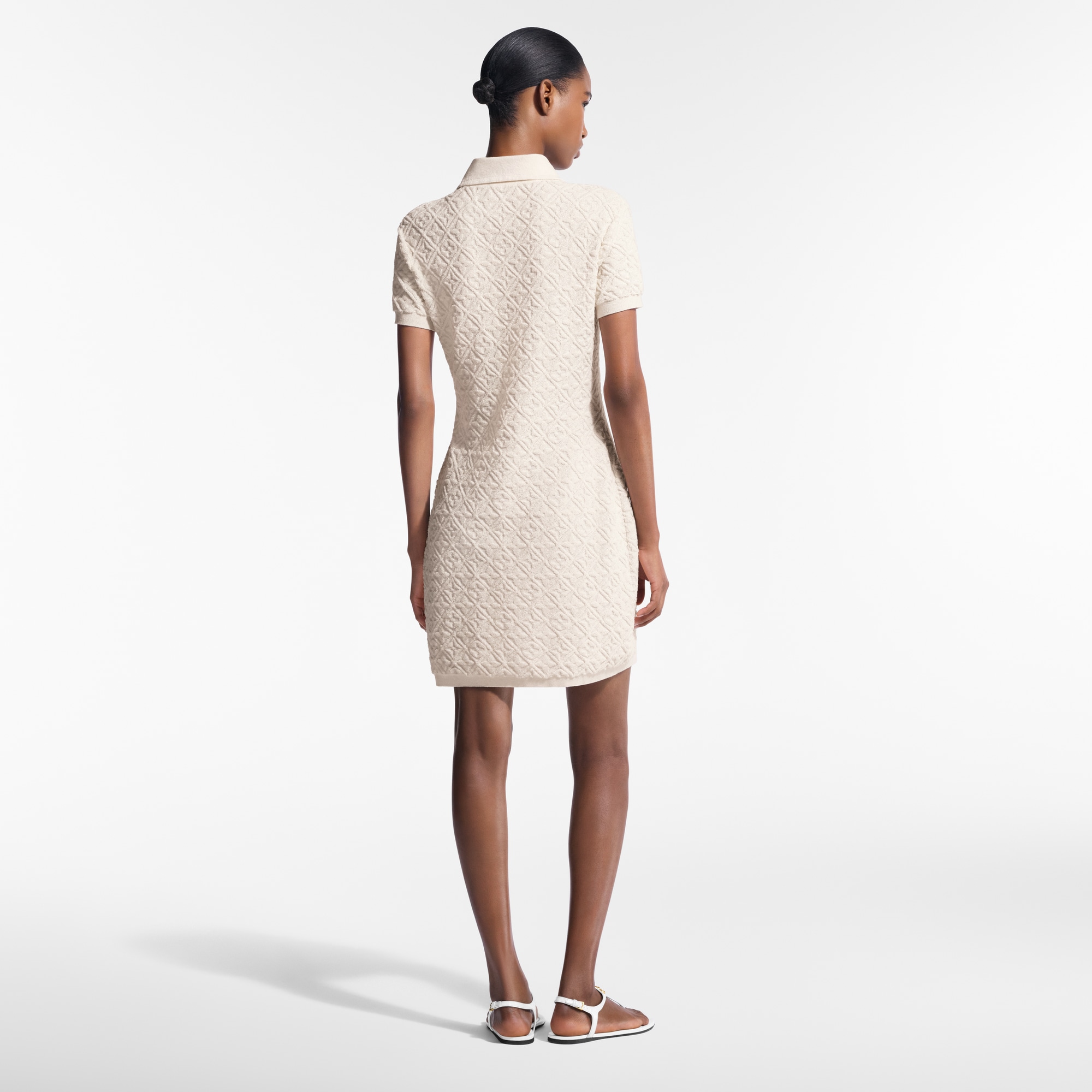  Ready-to-Wear Vestidos Vestido Polo Atoalhado com Flores do Monogram | Louis Vuitton ® (Zoom no Produto)