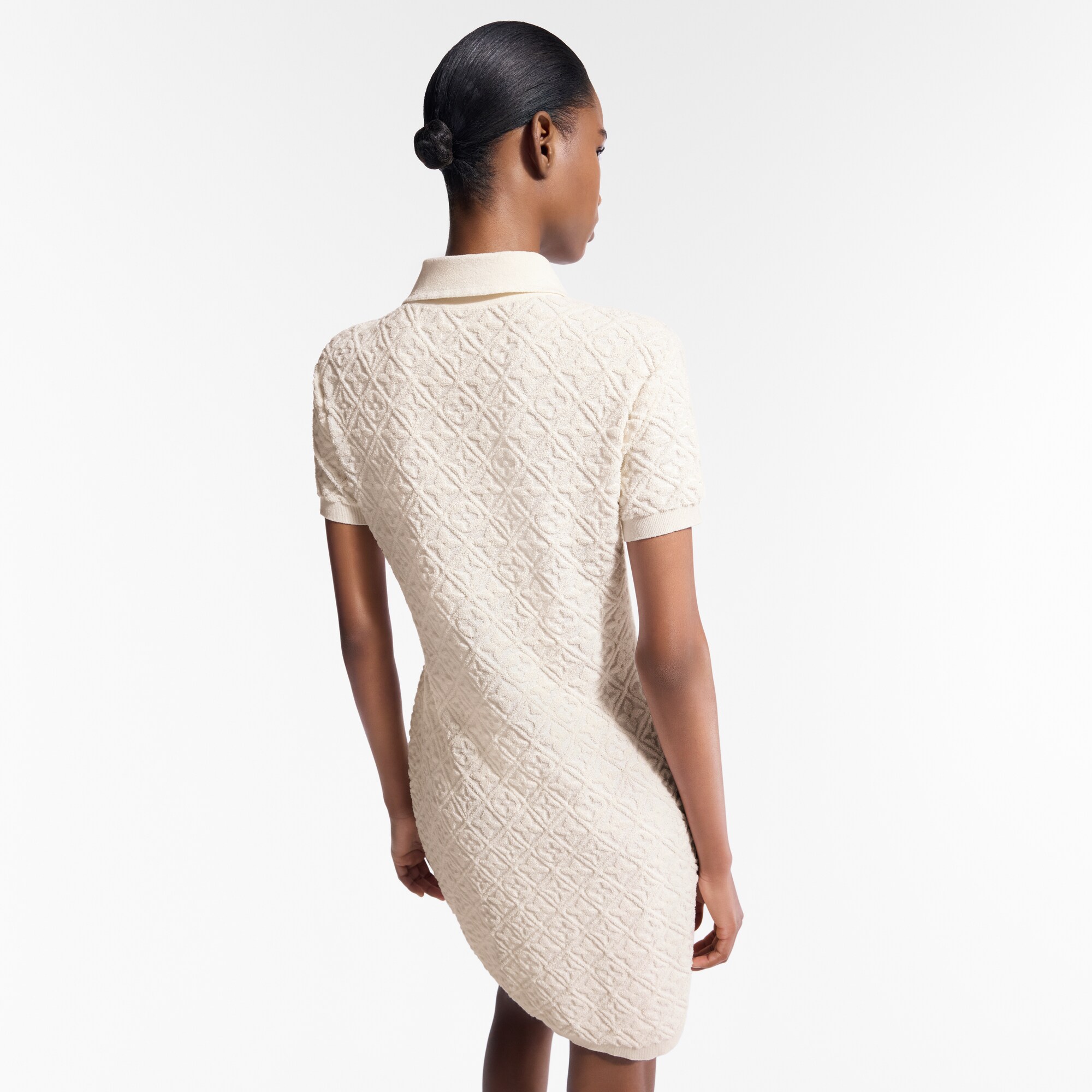  Ready-to-Wear Vestidos Vestido Polo Atoalhado com Flores do Monogram | Louis Vuitton ® (Zoom no Produto)