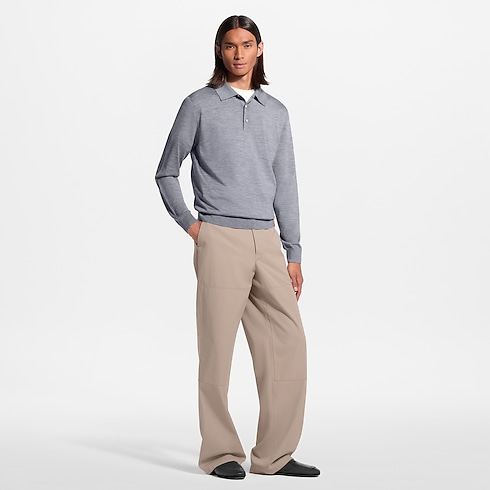 Ready-to-Wear Todas as Roupas Wool Silk Cashmere Long-Sleeved Polo Shirt | Louis Vuitton ® (Zoom no Produto)