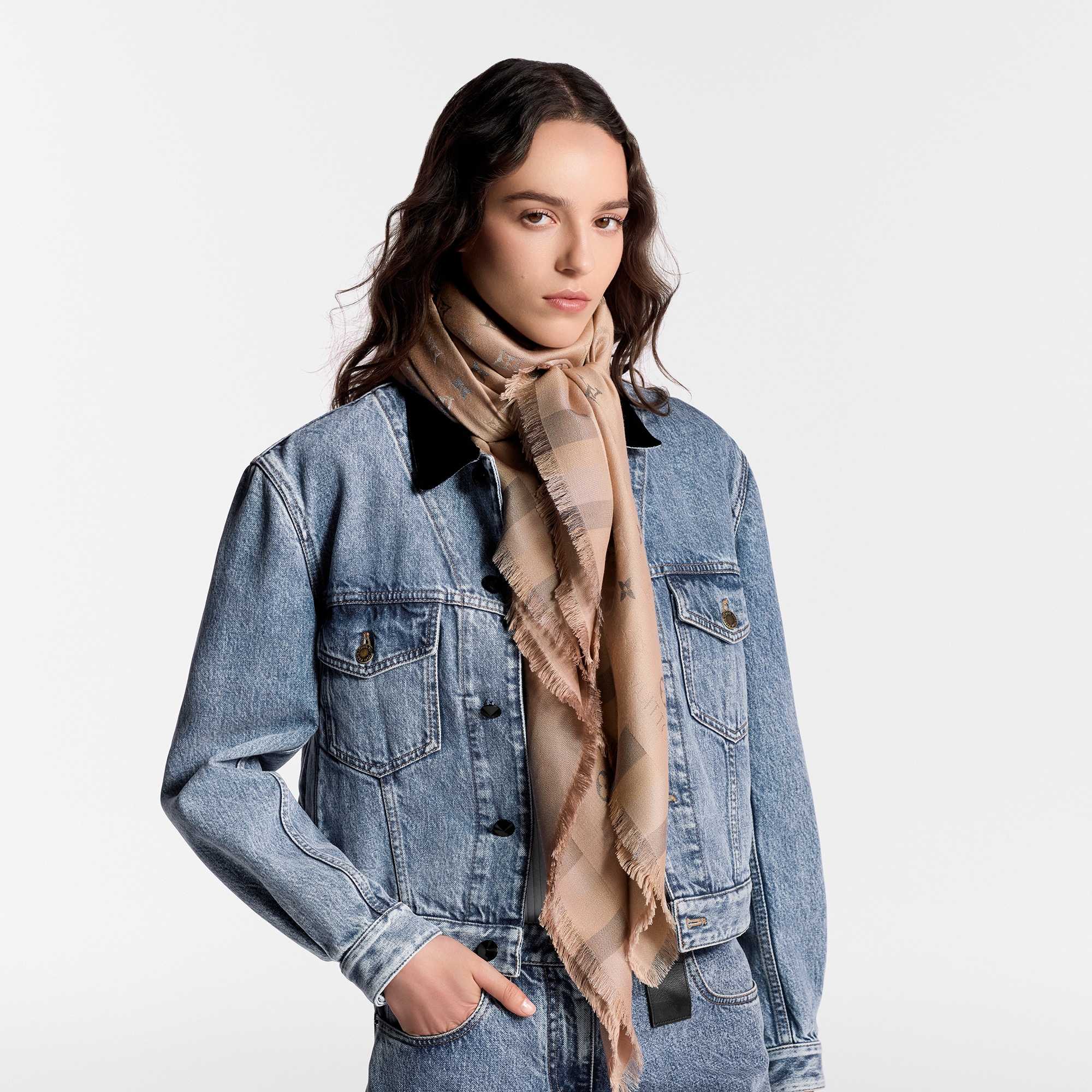 S00 Acessórios Xales e Echarpes Xale So Shine Monogram | Louis Vuitton ® (Zoom no Produto)