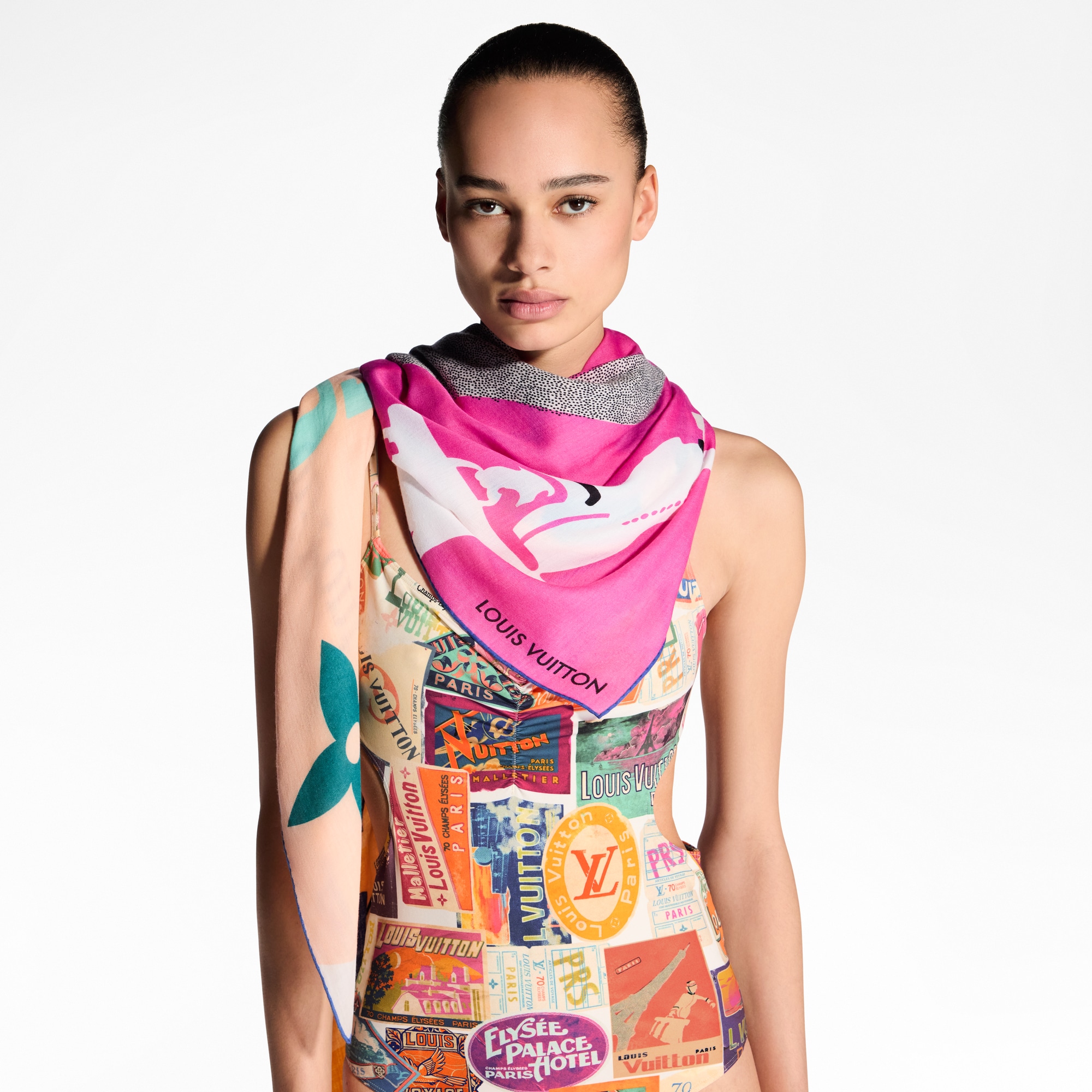 S00 Acessórios Xales e Echarpes Xale Through The Window | Louis Vuitton ® (Zoom no Produto)